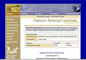 Calcium Stearoyl Lactylate - Bakery Emulsifier by Niacet Corporation - New Product goes Live